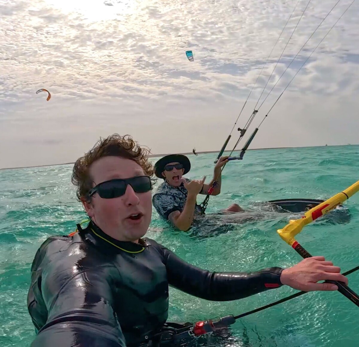 Ride along kitesurfing confidence building session